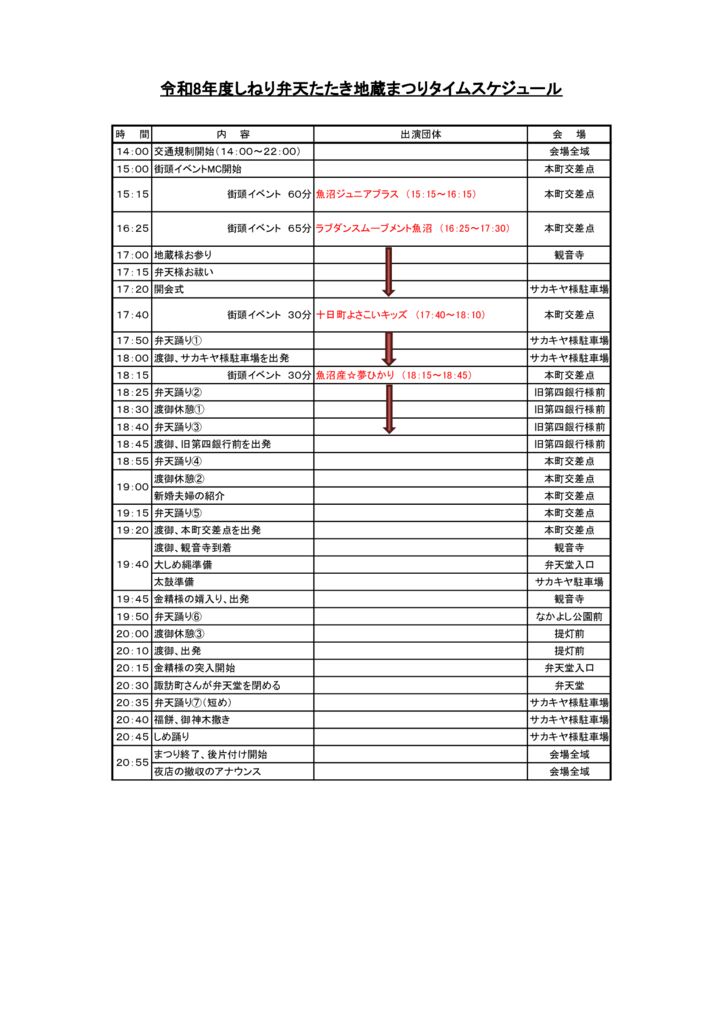 R8しねり弁天タイムスケジュールのサムネイル